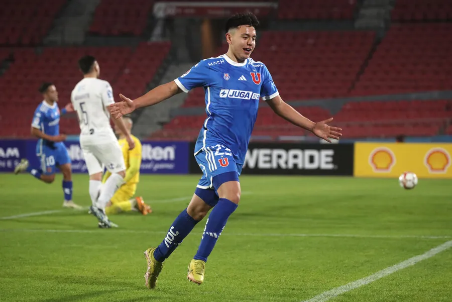 Vásquez tras anotar su segundo gol (Photosport)