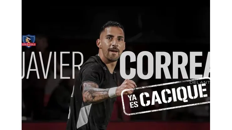 Javier Correa ya fue oficializado en Colo Colo. (Foto: Captura)