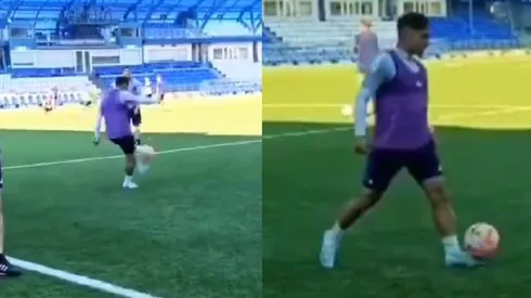 Thompson se robó las miradas en el entrenamiento del FC Orenburg.