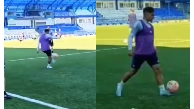 Thompson se robó las miradas en el entrenamiento del FC Orenburg.