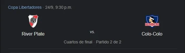 La programación de ambos partidos (capturas)