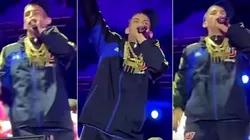 El reconocido cantante argentino vistiendo la indumentaria de la U