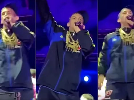 Video: L-Gante la rompe en un show con el buzo de la U