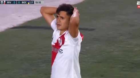 Pablo Solari estuvo muy cerca de inaugurar el marcado en el Superclásico de Argentina