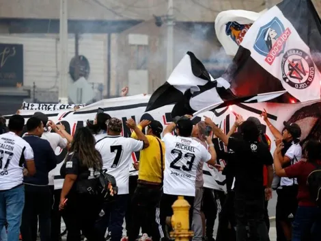 Los hinchas de Colo Colo se acercaron al Estadio Nicolás Chahuán