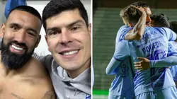 Fernández recibió una dura falta en Bolivia que lo sacó del partido.