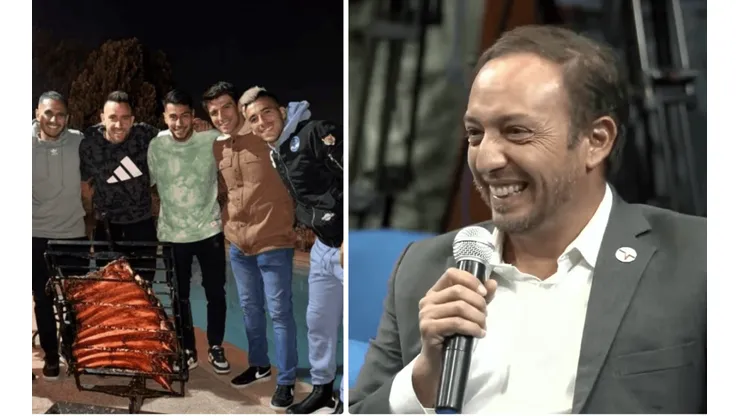 Díaz se robó todas las miradas en la conferencia de prensa de Zaldivia.