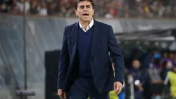 Quinteros y el árbitro tuvieron una discusión en el partido.