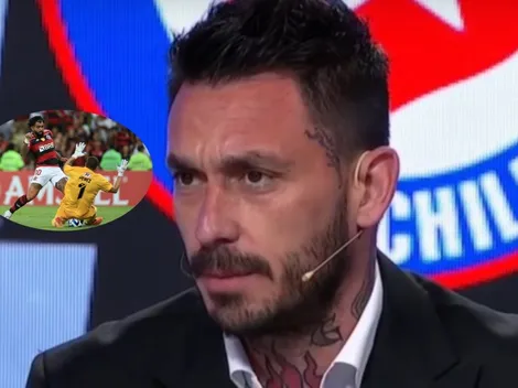Pinilla y su particular confusión durante el partido de Flamengo y Ñublense