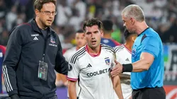 Fuentes protagonizó un duro choque en el partido de Colo Colo y Monagas.