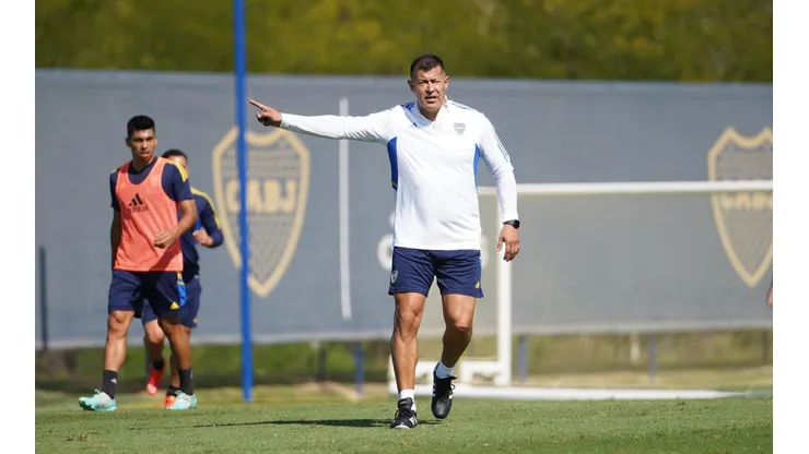 Jorge Almirón ya tuvo su primera práctica con Boca Juniors.