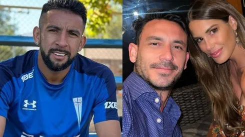 Mauricio Isla y la flamante nueva pareja compuesta por Mauricio Pinilla y Gala Caldirola.