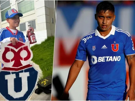 Niño llega al estadio a bendecir a Guerra con una botella de kétchup