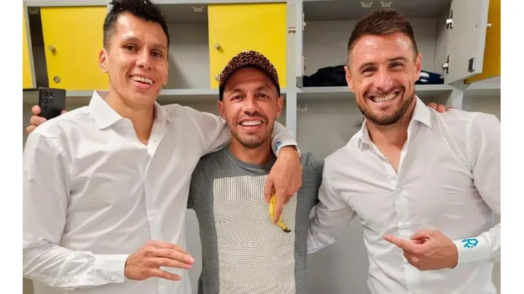 Sigali y Pillud junto a Marcelo Díaz