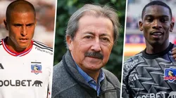 Véliz apunta contra dos jugadores de Colo Colo.