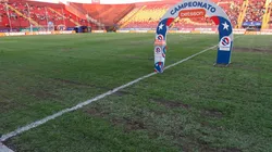 Así estaba la cancha de Santa Laura a comienzos de temporada