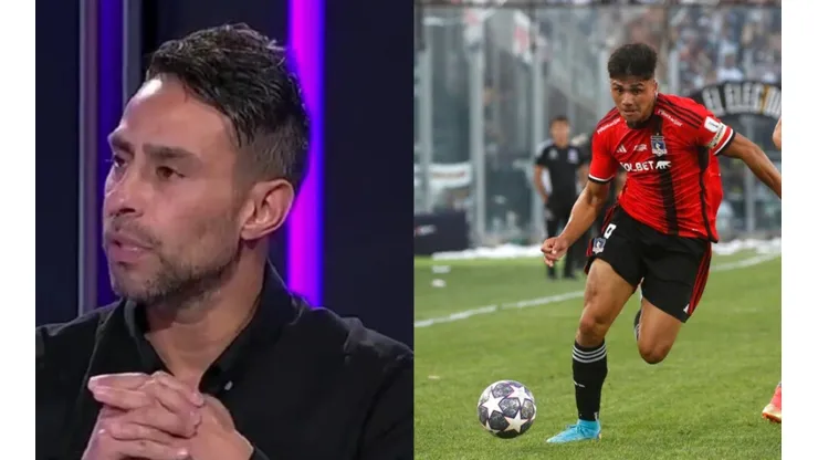 Jorge Valdivia blinda a Damián Pizarro en el ataque albo.