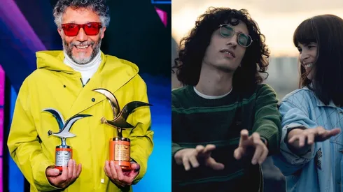 Fito Páez y una escena de El Amor después del Amor, la serie de Netflix sobre su carrera.