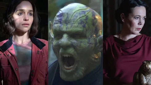 Emilia Clarke, un Skull y Olivia Colman en Secret Invasion.