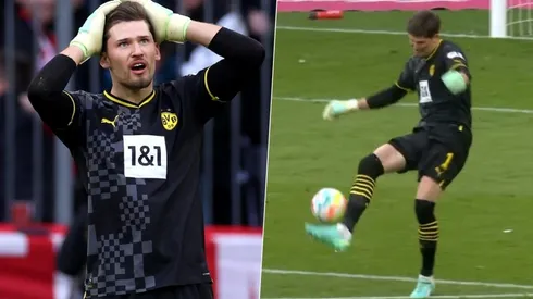 Kobel cometió un insólito error en el clásico del Dortmund ante Bayern Múnich.