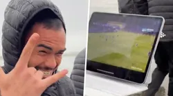Gabriel Suazo viendo a Colo Colo pese al temporal en Francia.