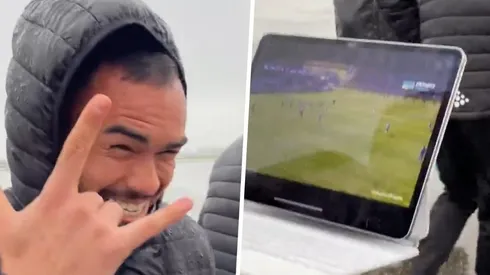 Gabriel Suazo viendo a Colo Colo pese al temporal en Francia.