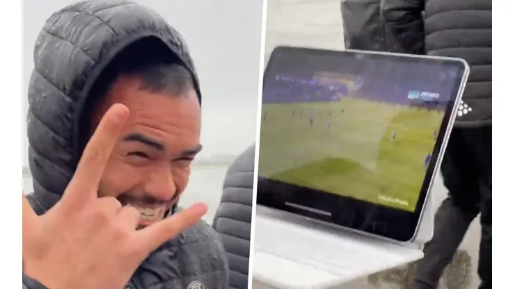 Gabriel Suazo viendo a Colo Colo pese al temporal en Francia.