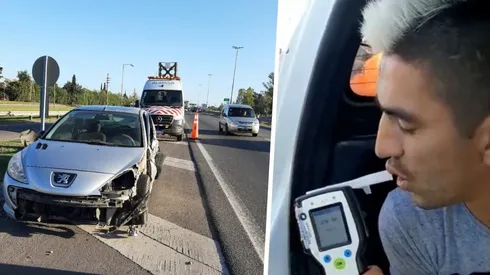 Leandro Fernández fue protagonista de un accidente en su país.