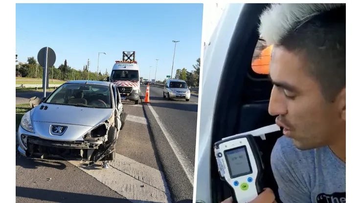 Leandro Fernández fue protagonista de un accidente en su país.