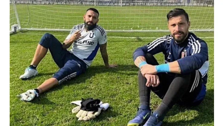 Ronnie Fernández y Hernán Galíndez coincidieron en la U en 2022.