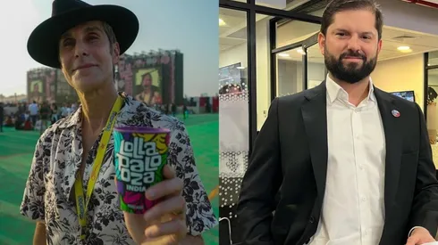 Perry Farrell y Gabriel Boric.