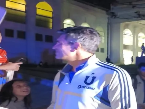 Hincha de la U le saca una sonrisa a Pellegrino con particular petición