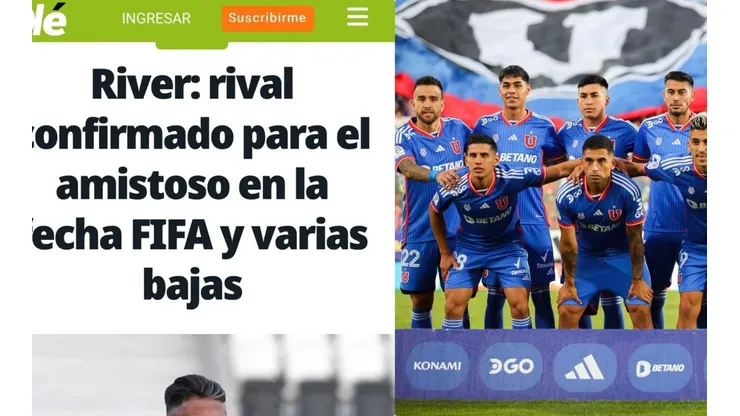 Universidad de Chile enfrentará a River Plate en Salta