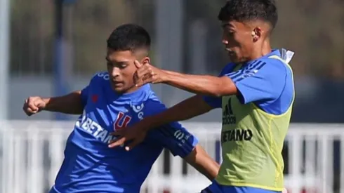 Abuhadba entrenando con el primer equipo.