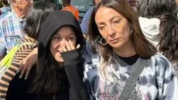 Pérez minutos antes de ingresar al Estadio Monumental