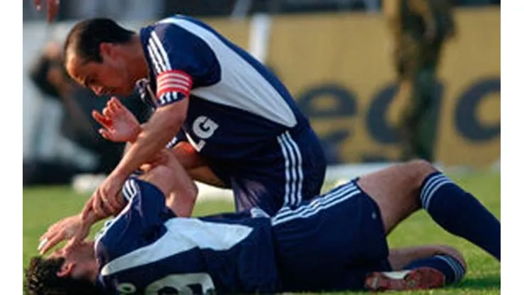 La agresión contra Nelson Pinto en el estadio Monumental en 2003.