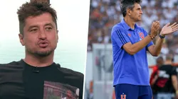 Peric le levanta el pulgar a la U de Pellegrino.