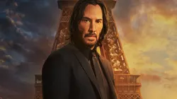 Keanu Reeves en el afiche de John Wick 4.