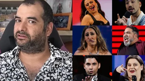 Cesarito, de Críticas QLS, y los seis humoristas del Festival de Viña 2023.