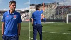 Mauricio Pellegrino saltó a la cancha del Monumental para saludar al hincha de la U