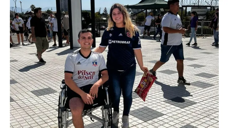 Ambos llegaron con la ilusión de ver un triunfo del equipo de sus amores.