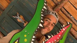 Leandro Fernández se llenó de energía junto a su familia en el zoológico.