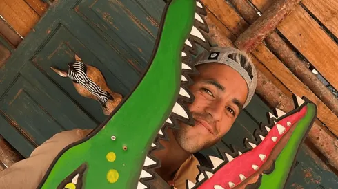 Leandro Fernández se llenó de energía junto a su familia en el zoológico.