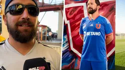 Manuel Iturra participó en la presentación de la nueva camiseta de Universidad de Chile.