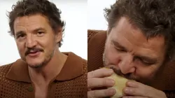 Pedro Pascal con una empanada.