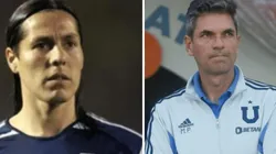 Droguett le levanta el pulgar a Pellegrino.