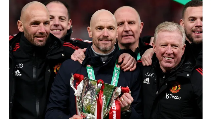 Erik Ten Hag ganó un título con el United en su primera temporada como DT de los Diablos Rojos.