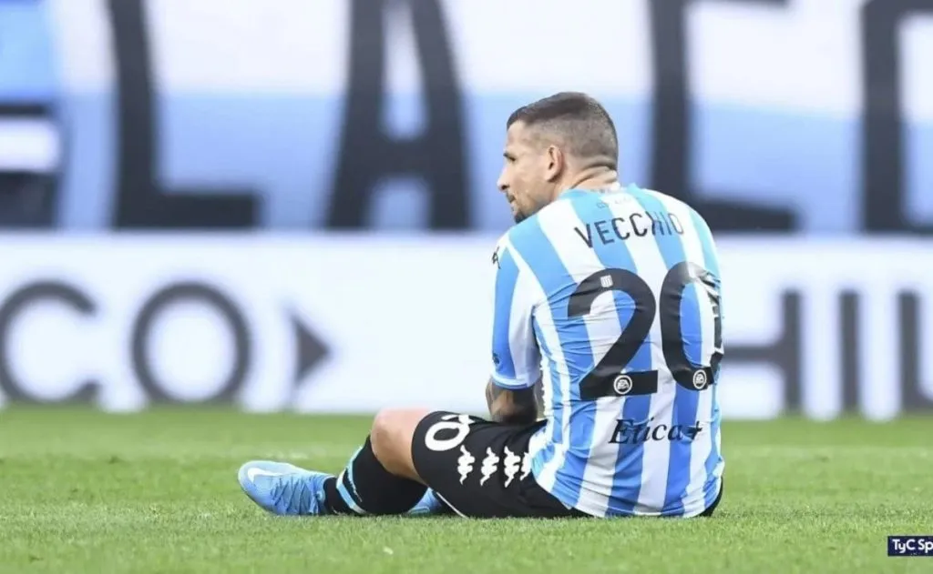 Emiliano Vecchio en Racing Club antes de volver a Unión Española.