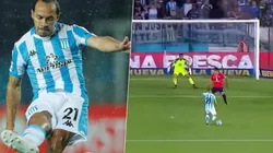 Marcelo Díaz marcó un histórico gol con la camiseta de Racing.