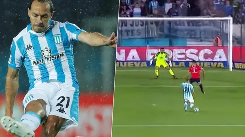 Marcelo Díaz marcó un histórico gol con la camiseta de Racing.
